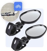 Jumada's Fiets Spiegel voor e-bikes en fietsen- Verstelbaar - Links & Rechts - Extra Voordelig want je ontvangt 2 stuks - Eenvoudig monteerbare ebike spiegels - Draaibare fietsspiegel