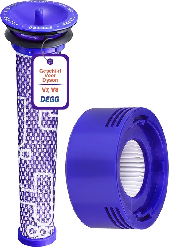 DEGG - Pré + Post Filtre - Geschikt voor Dyson V7 & V8 - Animal Absolute -  Pré Filtre