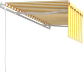 vidaXL-Luifel-automatisch-uittrekbaar-met-rolgordijn-4x3-m-geel-en-wit