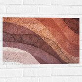 Muursticker - Lagen van Verschillende Kleuren Stenen in Natuurtinten - 60x40 cm Foto op Muursticker