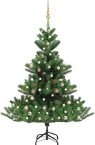 vidaXL-Kunstkerstboom-Nordmann-met-LED's-en-kerstballen-180-cm-groen