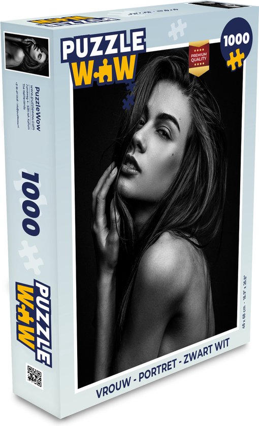 Puzzel Vrouw - Portret - Zwart wit - Legpuzzel - Puzzel 1000 stukjes  volwassenen | bol.com