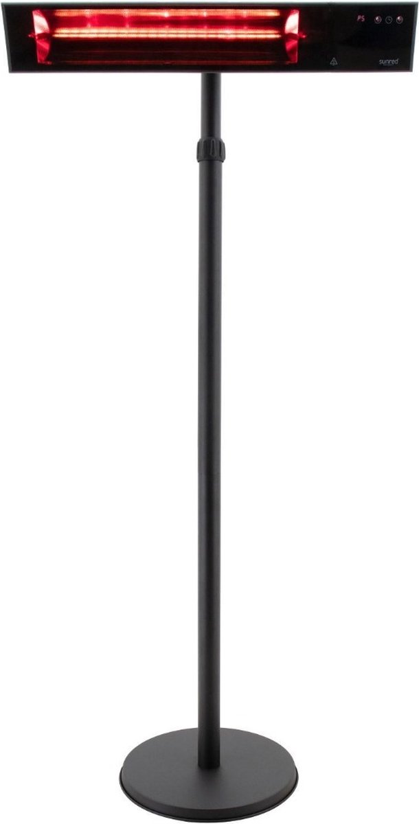 Sunred Proglax Gastro Ultra 2000 W - Chauffage de terrasse sur pied - Noir