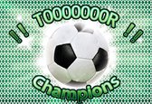 Fotobehang - Vlies Behang - Champions - Tor - Voetbal - 208 x 146 cm