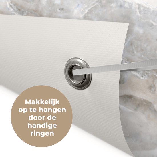 Muurdecoratie Marmer - Textuur - Grijs - 120x180 cm - Tuinposter - Tuindoek - Buitenposter