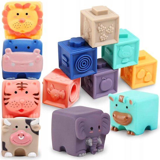 Zachte Soft Play Foam Blokken 4-delige Set Glijbaan Met Trap Blauw Grijs Grote Speelblokken Motoriek Baby Speelgoed Foamblokken Reuze Bouwblokken Soft Play Peuter Speelgoed Schuimblokken
