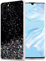 Cadorabo Hoesje geschikt voor Huawei P30 PRO in Zwart met Glitter - Beschermhoes van flexibel TPU silicone met fonkelende glitters Case Cover Etui