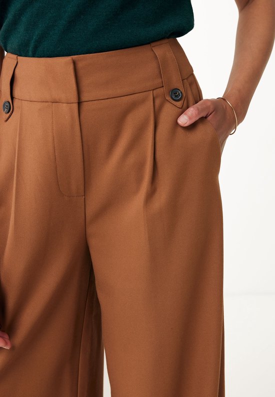 Sailor Wide Leg Broek Dames - Camel - Maat 38