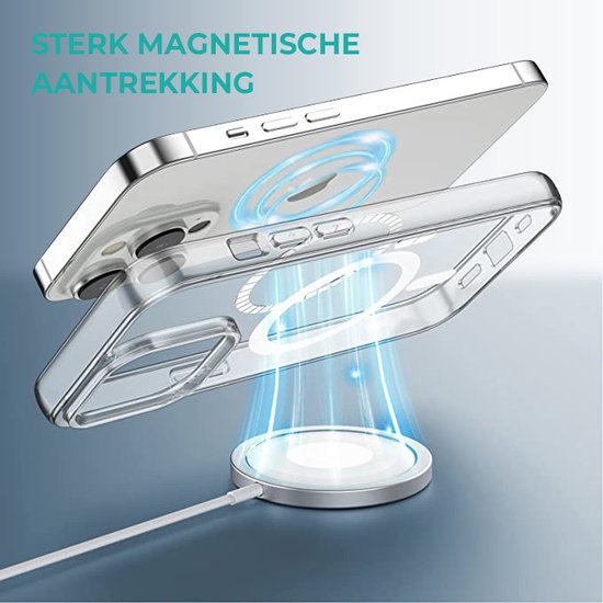 ShieldCase adapté pour iPhone 14 Pro Max coque transparente Aimant compatible + Protecteur d'écran ShieldCase - Verre de protection Protection iPhone - Coque de protection iPhone + Protecteur d'écran
