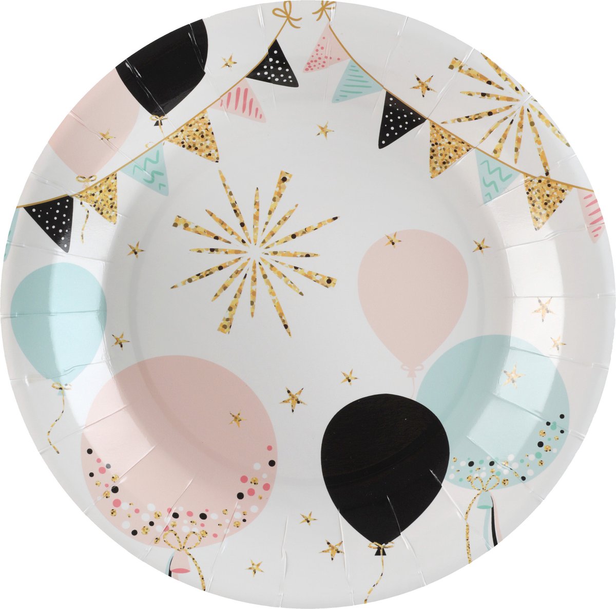 Nkaiso Feest Servies voor Kinderfeestjes, 50 Stuks Regenboog Goud Verjaardag Kartonnen Servies Set - met Wegwerp Kartonnen Borden, Servetten & Bekers - Wegwerpservies voor Verjaardagsdecoratie