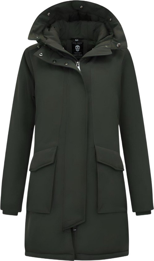 Manteau d'Hiver Long Sale Femme avec Capuche - 2728 - Vert