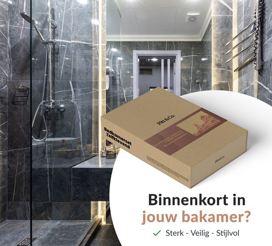 Support de douche sans perçage - Accessoires de salle de bain - Support de douche - Panier de douche - Acier inoxydable - Support d'angle - Suspension - Zwart - 2 pièces