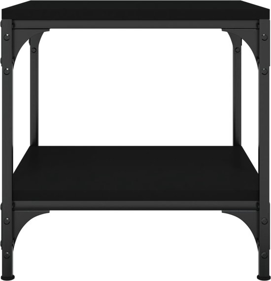vidaXL Tables d'appoint 2 pcs 40 x 40 x 40 cm Noir Bois traité