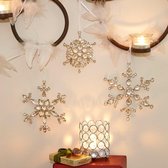 LOBERON Kerstversiering set van 3 Selia zilverkleurig