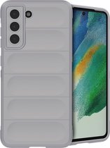 iMoshion Hoesje Geschikt voor Samsung Galaxy S21 FE Hoesje Siliconen - iMoshion EasyGrip Backcover - Grijs