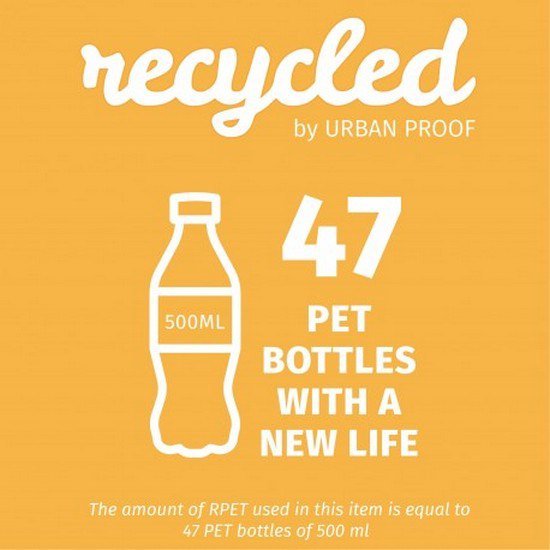 Gerecyclede shopper fietstas Urban Proof 20 liter - zwart/grijs van Urban Proof — afbeelding 2