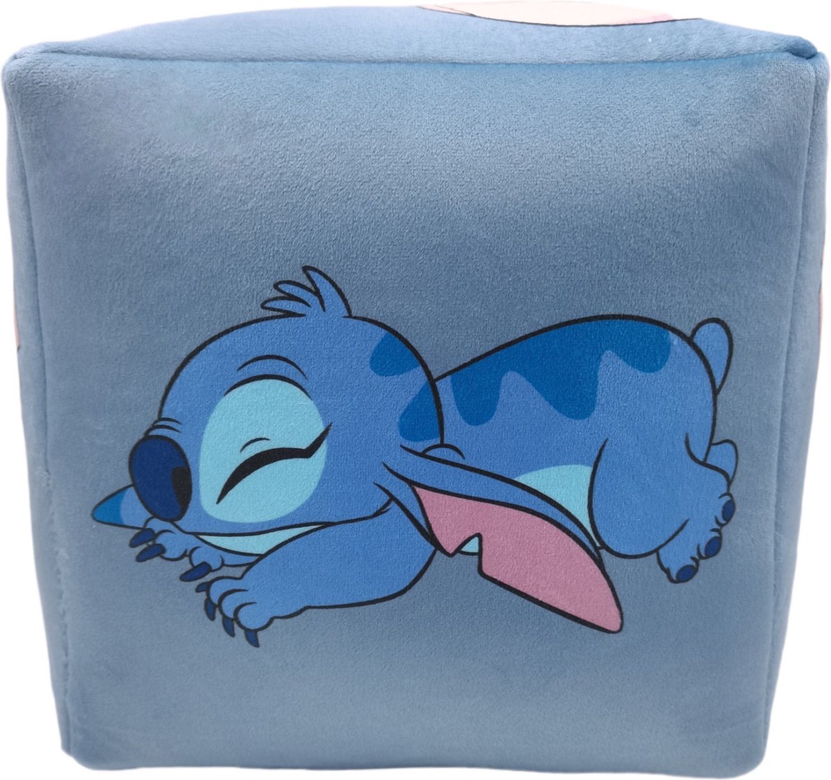 Coussin Lilo & Stitch En Forme - Cube - Carré - Blauw