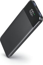 Bol.com Powerbank 20.000 mAh - Snellader & batterij LED-display - USB USB C & Micro USB - Universele Powerbank - Zwart aanbieding