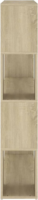 vidaXL Boekenkast/kamerscherm 105x24x102 cm sonoma eikenkleurig, houten boekenkast, boekenschap, boekenrek, kamerscherm, boekenplank, boekenstelling