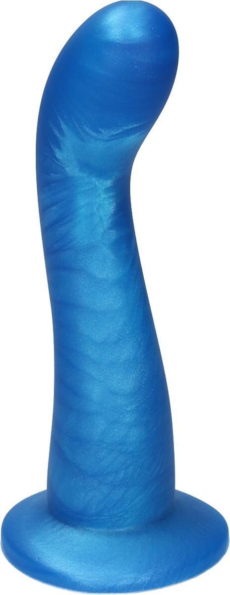 Goedkoopste Ylva & Dite - Swan - Siliconen G-spot / Anale dildo - Made in Holland - Helder Blauw Metallic