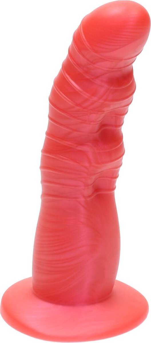 Goedkoopste Ylva & Dite - Rhea - Siliconen Dildo met zuignap - Made in Holland - Fel Rood Metallic