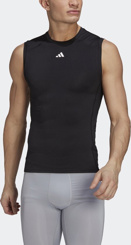adidas Performance Techfit Training Mouwloos Shirt Heren Zwart XS Kort bol