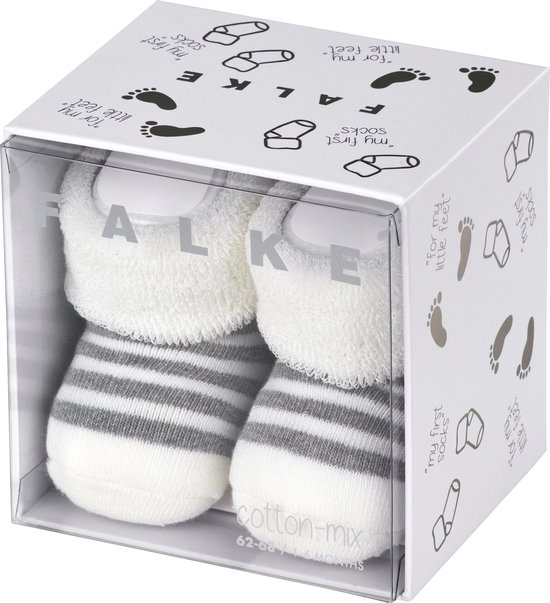 Chaussettes bébé FALKE Erstlingsringel - Coffret cadeau - Wit - Taille 50-56