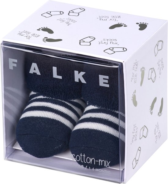 FALKE Erstlingsringel Chaussettes bébé - coffret cadeau - Marine - Taille 62- 68