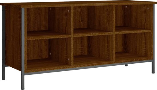 vidaXL-Schoenenkast-100x35x50-cm-bewerkt-hout-bruin-eikenkleur