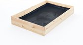 Moestuinbak - kweekbak - 140x120x18 cm - hout - met gronddoek