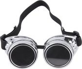 Steampunk goggles zonnebril - bril zilver - zilveren burning man space