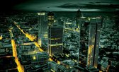 City Frankfurt Skyline Night Lights Photo Wallcovering