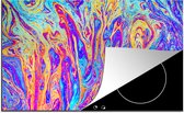 KitchenYeah® Inductie beschermer 77x51 cm - Kunst - Kleuren - Psychedelisch - Kookplaataccessoires - Afdekplaat voor kookplaat - Inductiebeschermer - Inductiemat - Inductieplaat mat