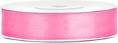 Partydeco - Satijn lint pink 12 mm (25 meter)