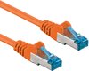 S/FTP CAT6a 10 Gigabit netwerkkabel / oranje - LSZH - 1 meter