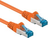 S/FTP CAT6a 10 Gigabit netwerkkabel / oranje - LSZH - 1 meter