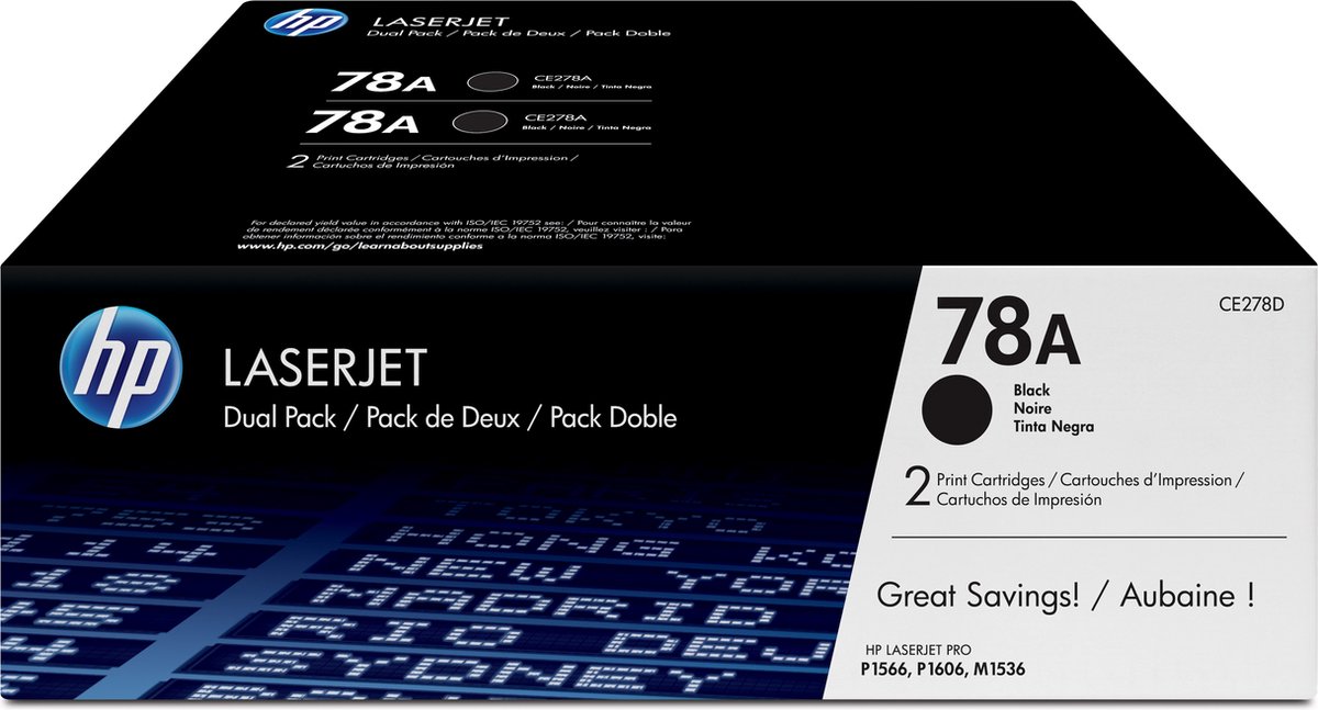 HP 78A - Tonercartridge / Zwart / 2 Pack