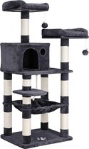 Krabpaal Nuki - 143cm - Voor katten - Rookgrijs - Zachte kattenmandhangmat - Kattenspeelgoed - Geschikt voor kleine kittens