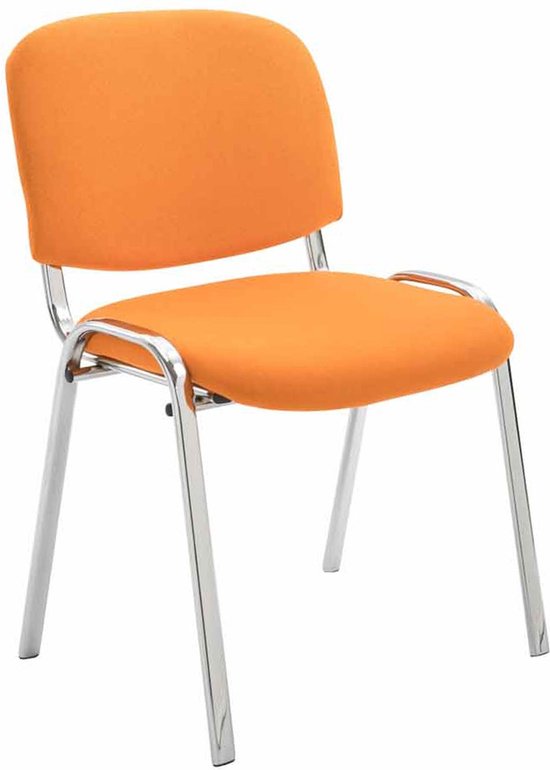 stoel Halima - vergaderstoel - 100% polyurethaan - Oranje - Bezoekersstoel