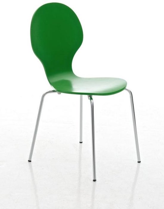 Chaise visiteur - Chaise verte - Avec dossier - Chaise de réunion - Hauteur  d'assise 45cm | bol