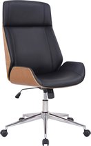 Premium bureaustoel Vitaliano - Zwart imitatieleer - Hoogte verstelbaar 44 - 52 cm - Ergonomisch - Luxe