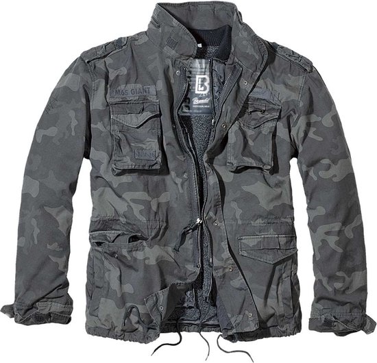 Brandit Heren - Mannen - Outdoor - Stevige Kwaliteit - Zware materialen - Outdoor - Urban - Streetwear - Tactical - Jas - Jacket M-65 Giant Jacket - zwart Camo - L