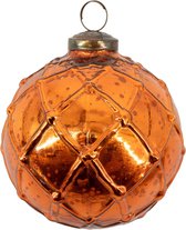 Glazen kerstbal copper
