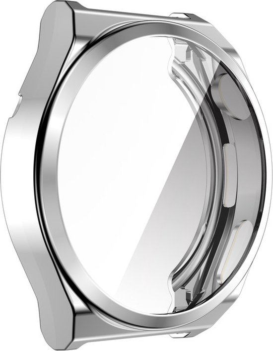 Beschermende watch case - hoesje - geschikt voor Huawei GT 3 Pro 46 mm - zilver
