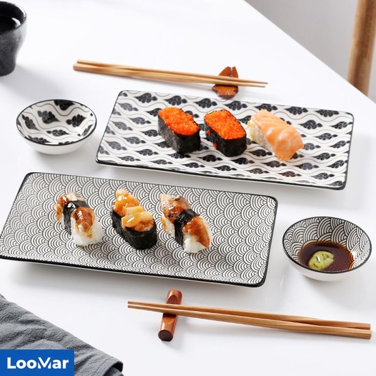LooMar Sushi Servies Sushi set Bamboe Eetstokjes Japans 2