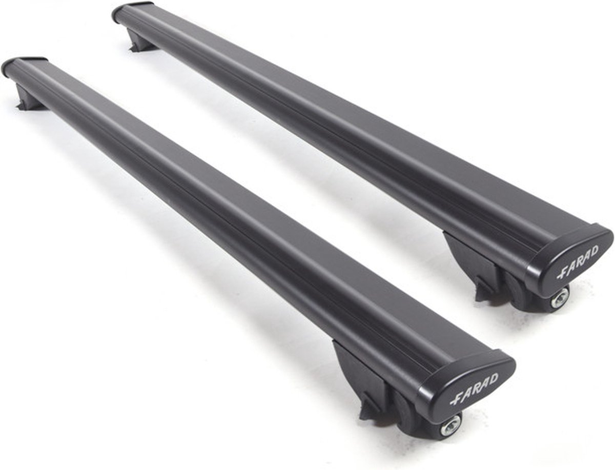 Dakdragers geschikt voor de Mercedes C klasse SW (S205) vanaf 2014 gesloten dakrailing - Aluminium - Hoog laadvermogen 100kg - Wingbar - Zwart - Merk Farad