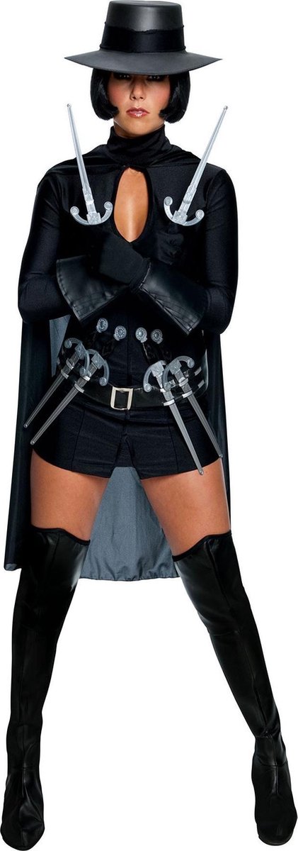 V for Vendetta Volwassenen Vrouwen Zwart Bekende personages Maat S