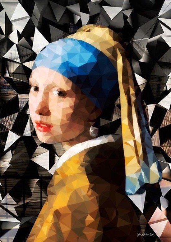 80 x 120 cm - glasschilderij - Meisje met de Parel - schilderij fotokunst -  foto print... | bol.com
