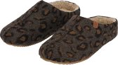 Chaussons femme à Pantoufles femmes robuste et imprimé beige assorti 41/42