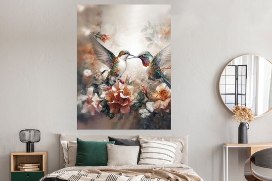 Poster Kolibrie - Vogels - Bloemen - Natuur